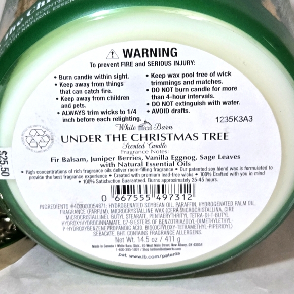 Christmas 🎄 Tree + Winter Candy Apple 🍎 BBW 3-Wick Candles - Picture 4 of 8